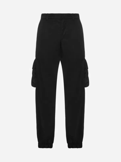 Prada Re-nylon 工装裤 In Black