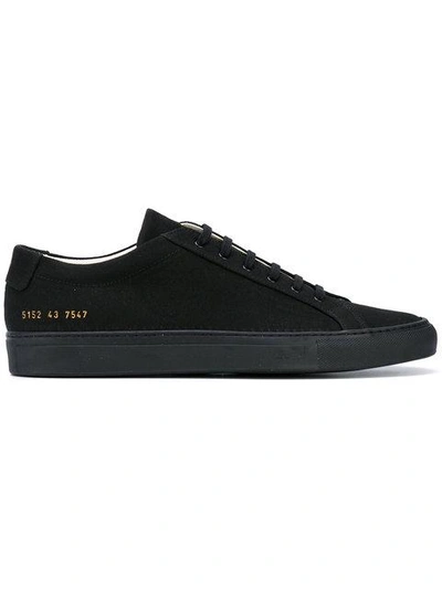Common Projects Achilles Low Luxe Black Rubber Sneakers