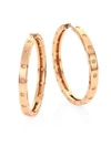 Roberto Coin WOMEN'S POIS MOIS LARGE 18K ROSE GOLD HOOP EARRINGS/1.25",0400094390898