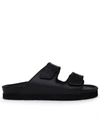 PALM ANGELS BLACK RUBBER SLIPPERS