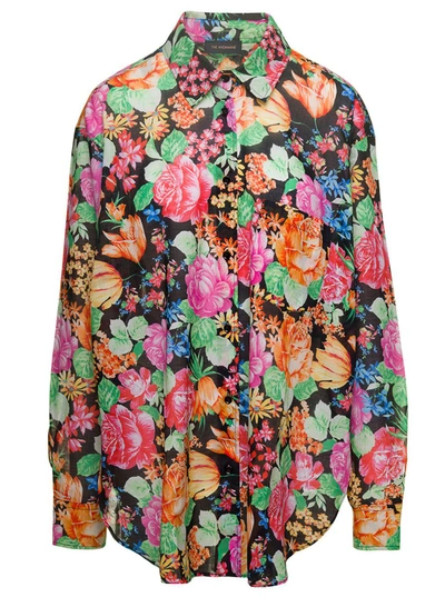 The Andamane Georgiana Oversize Shrt Floral Printed In Multicolor