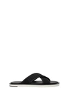JIMMY CHOO SLIPPERS AND CLOGS PALMO FABRIC BLACK