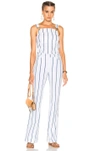 Frame Denim Le Two Piece Jumper In White, Stripes, Blue. In Hauser
