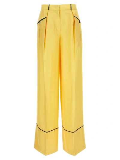 Bally Contrast Piping Pants Yellow