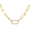 ADORNIA PAPER CLIP CHAIN WITH OVERSIZED LINK NECKLACE GOLD