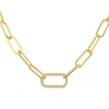 Adornia Paper Clip Chain With Oversized Link Necklace In Yellow