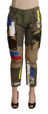 Dolce & Gabbana Green Military Cargo Trouser Cotton Pants In Green