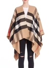 BURBERRY Charlotte Reversible Check Wool Cape