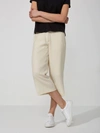 Frank + Oak Textured Wide-Leg Culottes in Snow White,96806