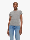 Mother The Lil Goodie Goodie Cotton Crewneck Tee In Grey