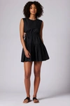 Joie Bea Mini Cotton Dress In Black