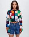 RE/DONE PATCHWORK CARDIGAN