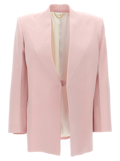 Victoria Beckham Single-breasted Blazer Jacket Jackets Pink