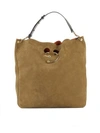 JW ANDERSON Brown Suede Shoulder Bag,HB12WS17401601