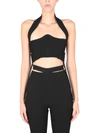 Andreädamo Andreadamo Ribbed Bustier In Black