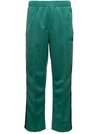 NEEDLES TRACK PANTS WITH SIDE STRIPE IN GREEN TECHNICAL FABRIC MAN