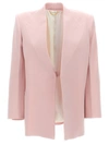 Victoria Beckham Tailored Blazer Jacket Padded Shoulders In Pink
