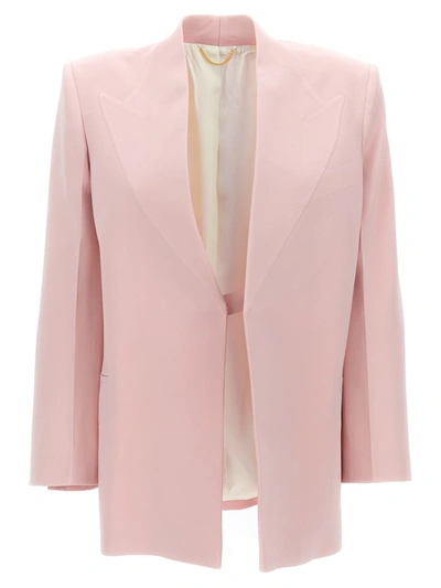 Victoria Victoria Beckham Single-breasted Blazer Jacket In Pink