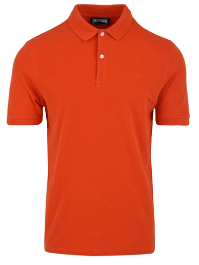 Vilebrequin Washed Polo Shirt In Orange