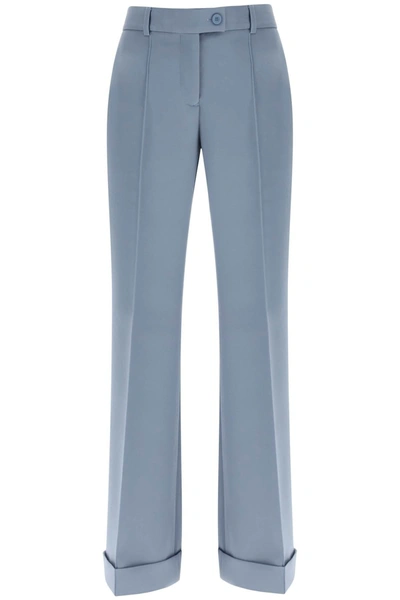 Acne Studios Twill Flared Trousers In Light Blue