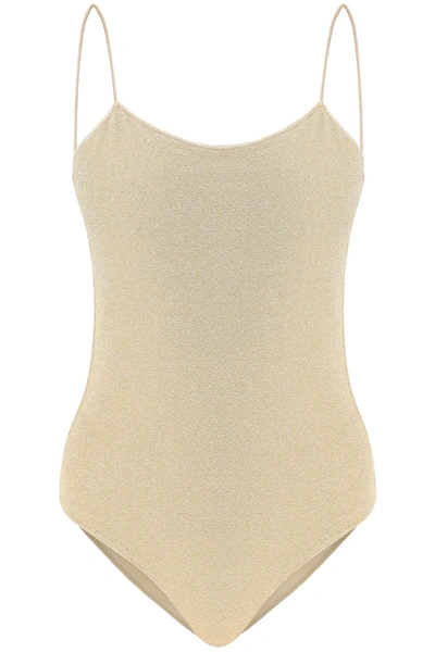 Oseree Oséree Lurex Swimsuit In Gold