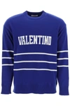 VALENTINO VALENTINO PULLOVER WITH JACQUARD LETTERING LOGO