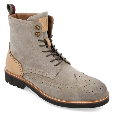 Thomas & Vine Welch Wingtip Leather Boot In Taupe