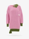 Marni Shetland Wool And Cotton Dress In Pink