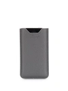BRIONI Pebbled Leather Phone Sleeve,0400090479845