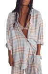 FREE PEOPLE PLAID ABOUT YOU FLANNEL SLEEP SHIRT
