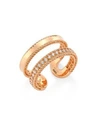 Roberto Coin Double Symphony Diamond and 18K Rose Gold Ring