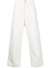 Carhartt Straight-leg Cotton Trousers In Beige