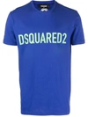 Dsquared2 Logo-print Crew-neck T-shirt In Ink Blue