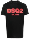 Dsquared2 Logo Cotton T-shirt In Black