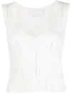Genny Verziertes Top In White