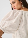 Faherty Carmel Eyelet Top In White