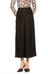Alexia Admor Hunter Satin Midi Skirt In Black