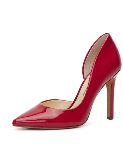 Jessica Simpson Claudette Womens D'orsay Heels In Red