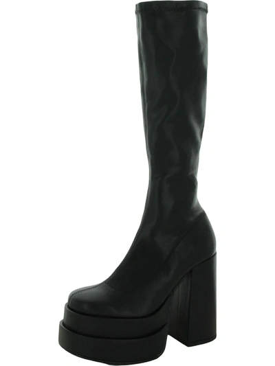 Steve Madden Cypress Womens Faux Leather Tall Knee-high Boots In Black