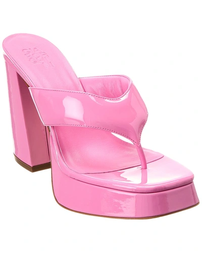 Gia Borghini Gia 17 Patent Platform Sandal In Pink