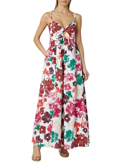 Milly Noah Watercolor Maxi Dress In Multi