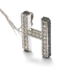 Suzy Levian Sterling Silver Sapphire & Diamond Accent Letter Pendant In Blue