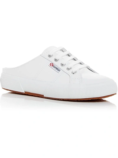 Superga 2402 Mens Lace-up Leather Slip-on Shoes In White