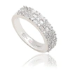 Suzy Levian Sterling Silver Cubic Zirconia Ring In White