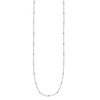 Suzy Levian 14k White Gold 3/5ct Tdw Bezel Diamond Station Necklace (36 Inch) In White