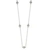 Suzy Levian 14k White Gold .40ttw Diamond Clover By The Yard Necklace