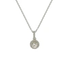 Suzy Levian 14k White Gold .35 Cttw Diamond Halo Pendant In White