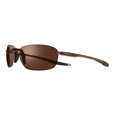 Revo Men's Descend Fold Rimless Sunglasses In Brown