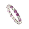 Suzy Levian Sterling Silver Pink & White Sapphire & Diamond Accent Eternity Ring In Pink