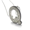 Suzy Levian Sterling Silver Sapphire & Diamond Accent Letter Pendant In Blue
